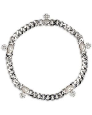 Vivienne Westwood Pearl Curb Chain Necklace - Metallic