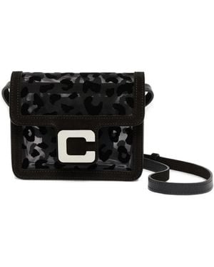 CAREL PARIS Mini Sorbonne Leopard-Print Shoulder Bag - Black