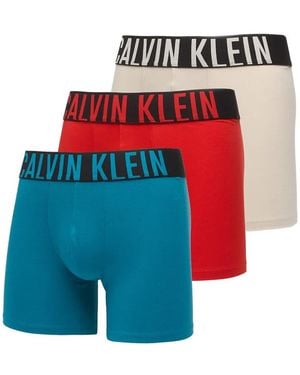 Calvin Klein Logo-Waistband Boxers (Set Of Three) - Red