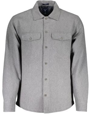 GANT Flap-Pocket Flannel Shirt - Grey