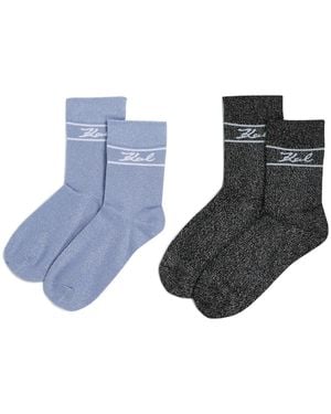 Karl Lagerfeld K/Signature Socks (Pack Of Two) - Blue
