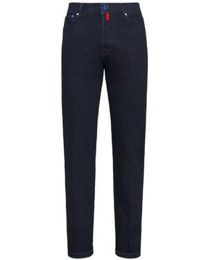 Kiton Jeans Met Vijf Zakken - Blauw