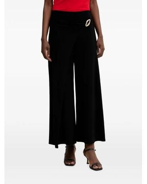 Joseph Ribkoff Buckle-Detail Cropped Trousers - Black