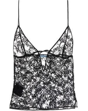 Prada Cropped Top - Zwart