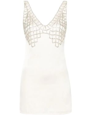 Self-Portrait Miniabito Bralette - Bianco