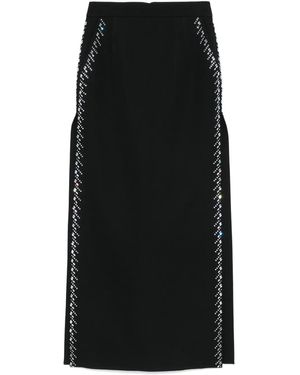 Rabanne Rhinestone-Embellished Maxi Skirt - Black