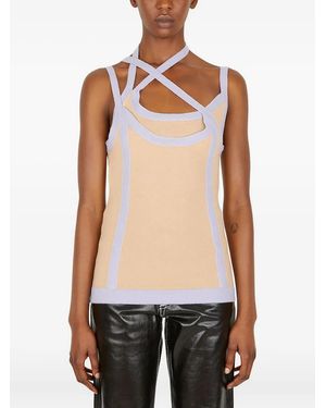 Ninamounah Asymmetric Paneled Top - Black