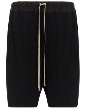 Rick Owens Shorts Boxers Con Cordones - Negro
