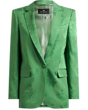 Etro Double Breasted Jacket - Green