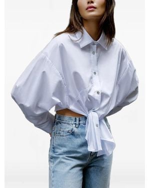 MARCELLA Ezra Poplin Shirt - Blue