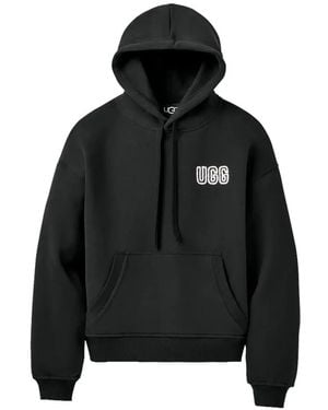 UGG Logo-Appliqué Hoodie - Black