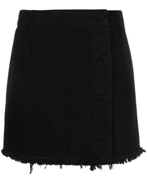 Raf Simons Frayed-Hem Miniskirt - Black