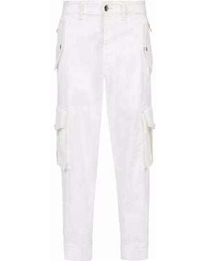 Balmain Tapered Leg Cargo Jeans - White