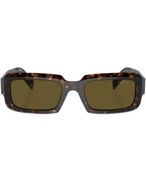 Prada Symbole Square-Frame Sunglasses - Brown