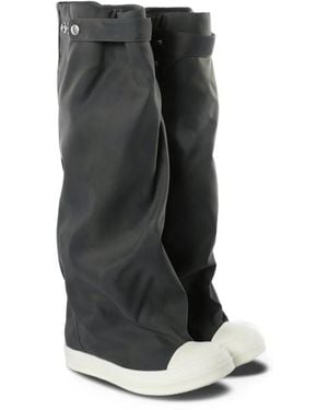 Rick Owens Elephant Gaiter-Overlay Boots - Black