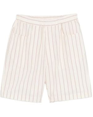 RANRA Striped Shorts - White