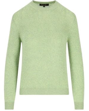 Loro Piana Ribbed Crew Neck Knitwear - Green