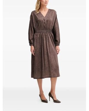 Joop! Dakota Animal-Print Dress - Brown