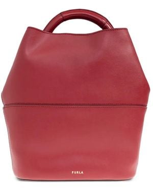 Furla Sfera レザーバケットバッグ - レッド