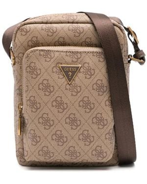 Guess Monogram Messenger Bag - Brown