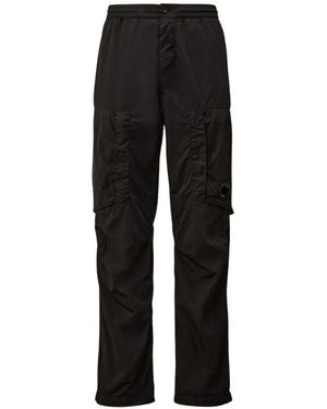 C.P. Company Elasticated-Waist Cargo Trousers - Black