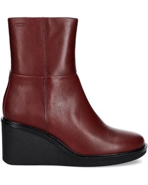 Vagabond Shoemakers 60Mm Deena Zip-Detail Wedge Boots - Brown