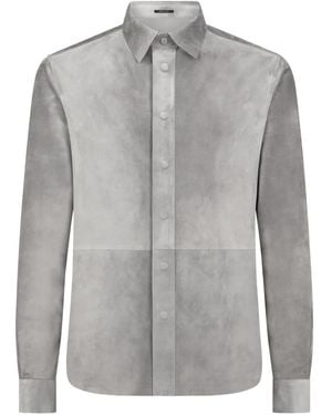 Tom Ford Classic-Collar Shirt - Grey