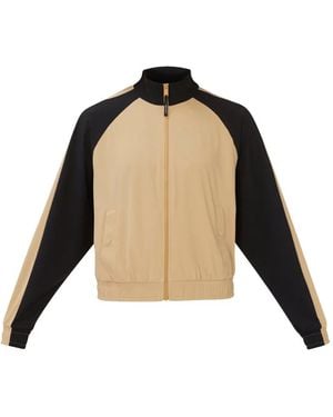 Sweaty Betty Explorer Colour-Block Raglan-Sleeve Zip-Up Sweatshirt - Natural