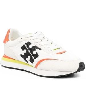 Tory Burch Destiny Logo-Patch Sneakers - White