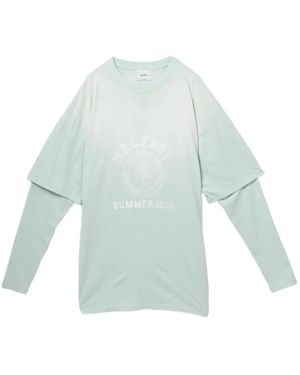 Halfboy T-Shirt Con Maniche Doppie - Blu