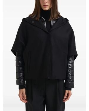 Herno Hooded Padded Sleeve Coat - ブラック