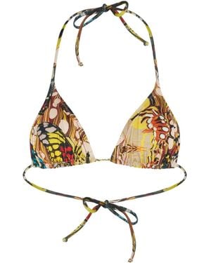 Jean Paul Gaultier Bikinitop Met Print - Metallic