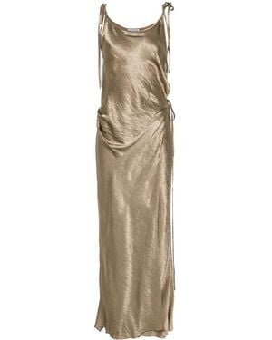 Acne Studios Crinkled Satin Dress - Natural