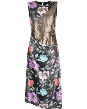 Puppets and Puppets Mother Floral Sequin Midi Dress - White