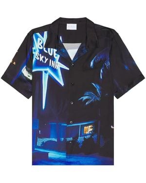 BLUE SKY INN Camicia A Maniche Corte Con Stampa - Blu