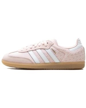 adidas Samba Og Zigzag Striped Sneakers - Bianco