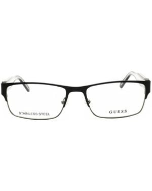 Guess Rectangle-Frame Glasses - Black