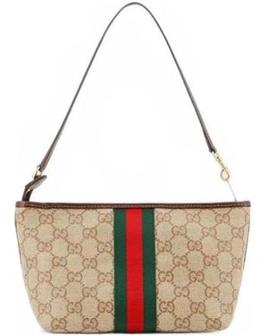 Gucci Kleiner Beutel Mit Riemen Und Web - Weiß