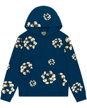 DENIM TEARS Cactus Tears Wreath Hoodie - Blue