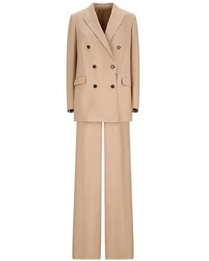 Tagliatore Pinstripe Double-Breasted Blazer - Natural
