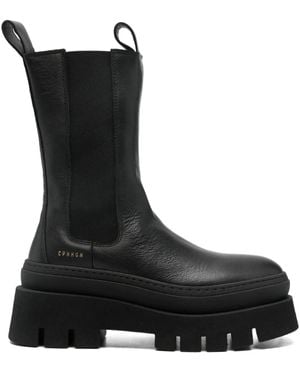 COPENHAGEN Leather Boots - Black