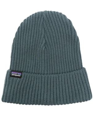 Patagonia Fishermans Logo-Tag Ribbed-Knit Beanie - Green