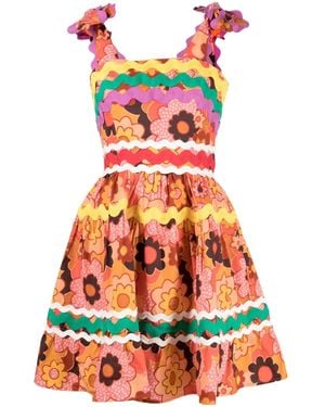 Celiab Lazuli Short-Sleeve Dress - Red
