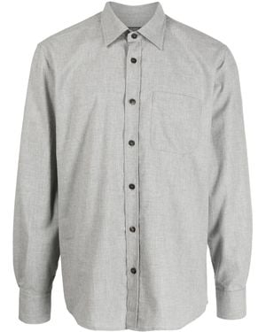 Peserico Long-Sleeve Cotton Shirt - Grey