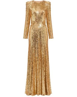 Jenny Packham Sequin Embellished Dulcet Dress - Metallic