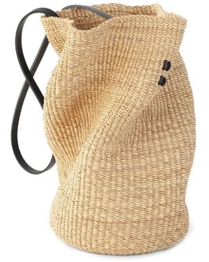 Inès Bressand Raffia Bucket Bag - Natural