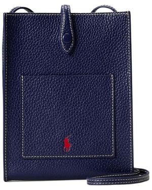 Polo Ralph Lauren レザー ショルダーバッグ - ブルー