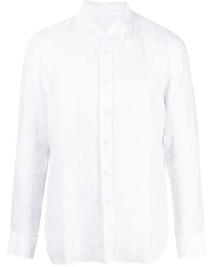 120% Lino Long-Sleeve Shirt - White