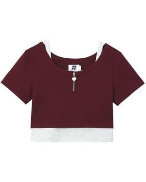Izzue Zipped T-Shirt - Purple