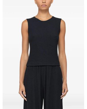 Leset Lauren Ribbed Top - Black